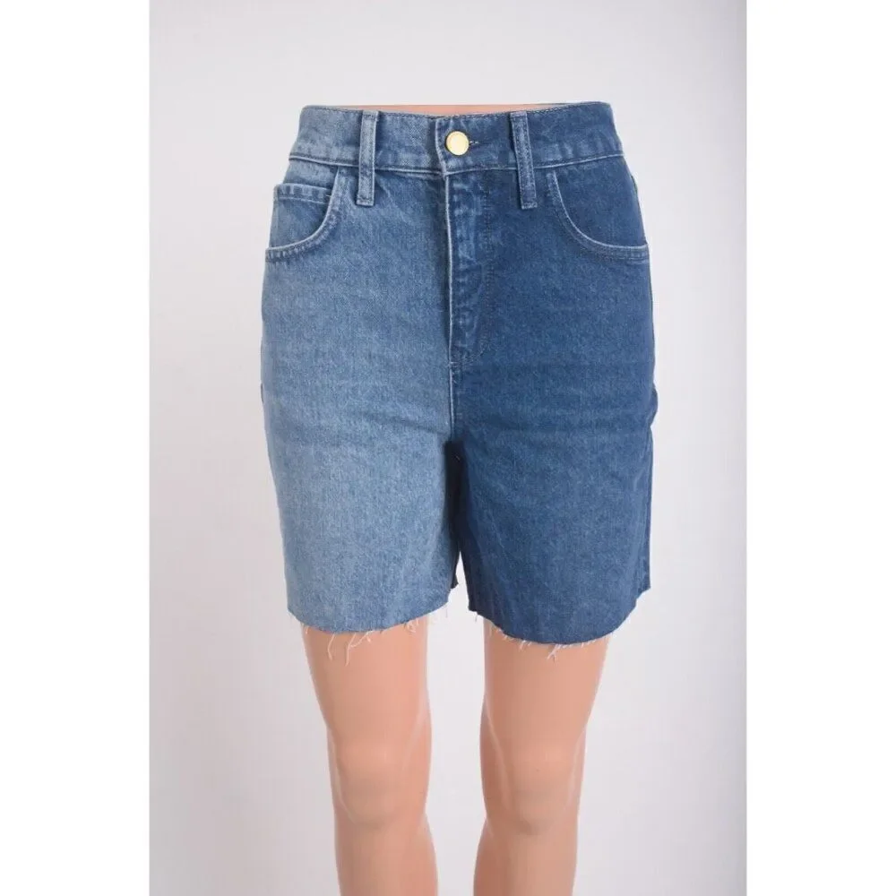 Triarchy Josephine Two Tone Denim Jean Shorts Indigo Small S EU 26 JSXT002 New
